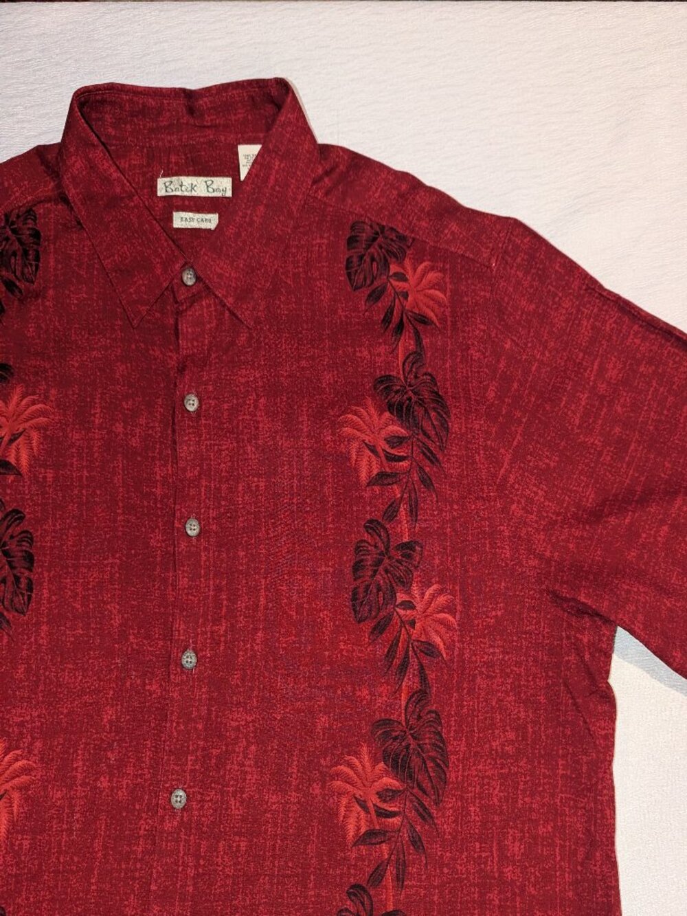 Batik Bay Cherry Red Hawaiian Camp Shirt